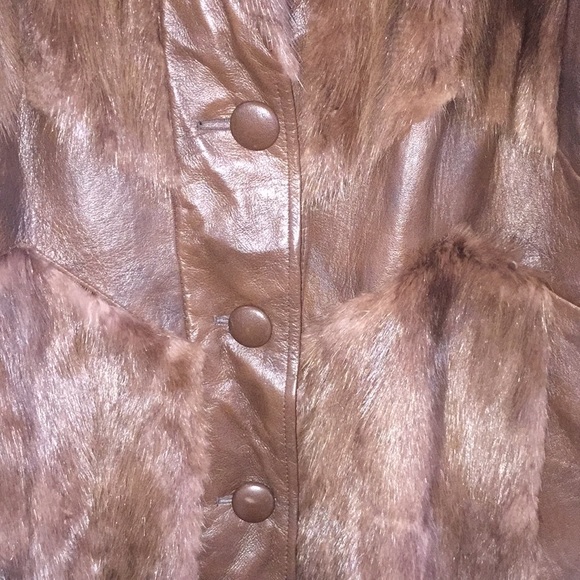 Edward Reilly & Co. Woman’s Genuine Fur and Leather Coat Size XL - Picture 3 of 13
